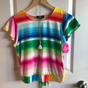 Girls top-rainbow colors